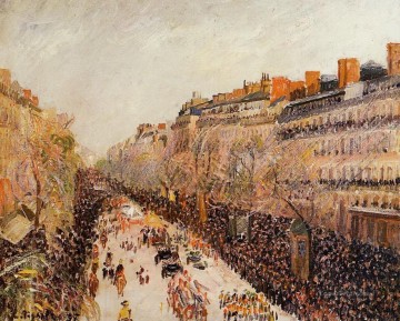 パリ Painting - 大通りのマルディグラ 1897年 カミーユ・ピサロ パリジャン